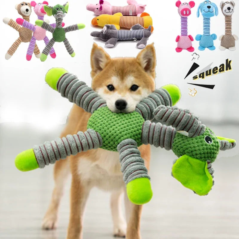 Soft Plush Pet Toy for Dogs & Puppies | Interactive Squeaky Toy for Dental Health & Exercise