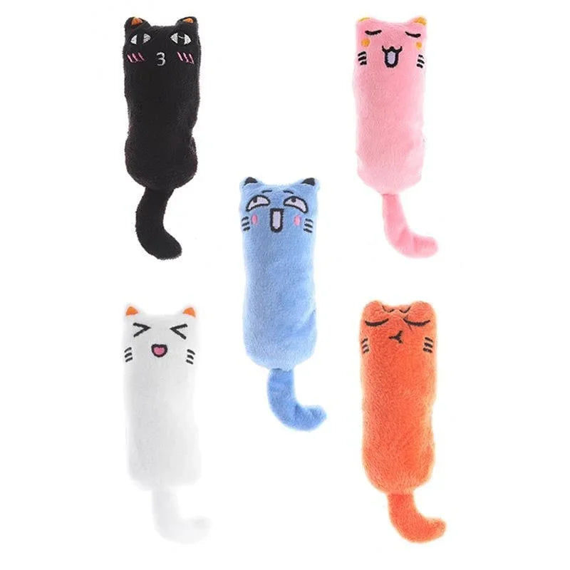 Interactive Catnip Plush Toy for Cats & Kittens – Crinkle Rustle Sound & Teeth Grinding Pillows