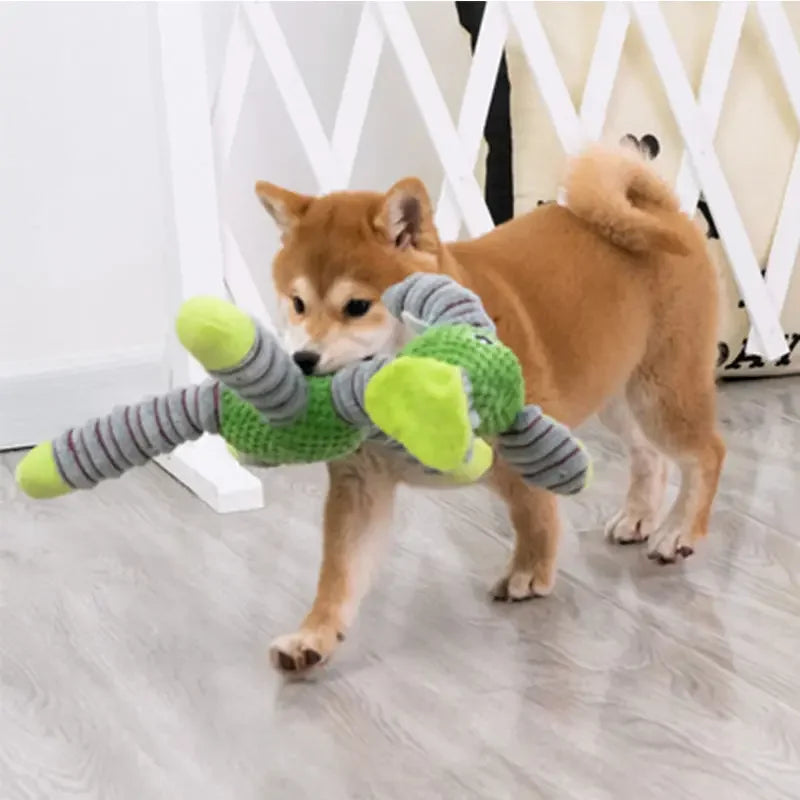 Soft Plush Pet Toy for Dogs & Puppies | Interactive Squeaky Toy for Dental Health & Exercise