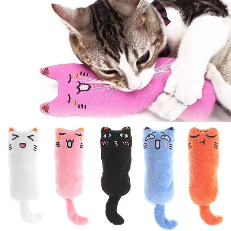 Interactive Catnip Plush Toy for Cats & Kittens – Crinkle Rustle Sound & Teeth Grinding Pillows