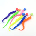 Interactive cat toy - colorful glove ball with elastic band for training and entertaining house