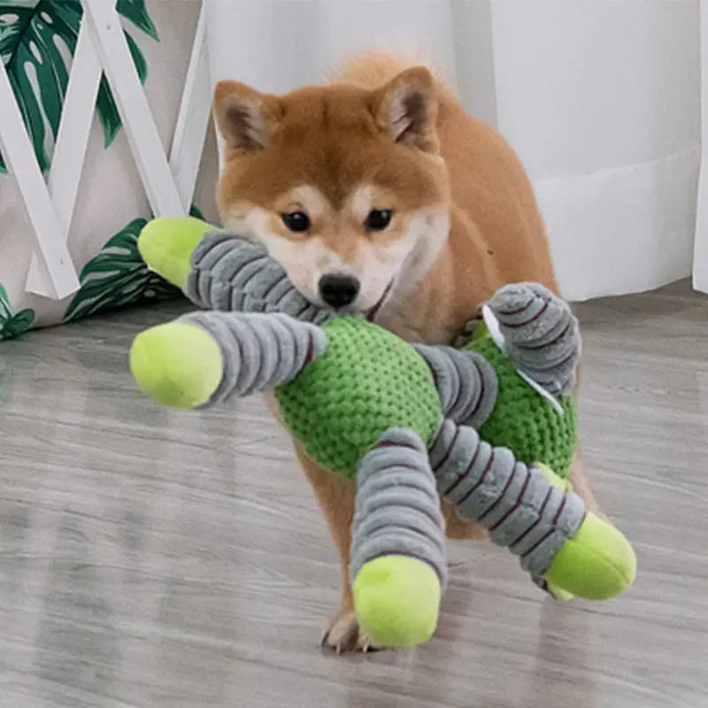 Soft Plush Pet Toy for Dogs & Puppies | Interactive Squeaky Toy for Dental Health & Exercise