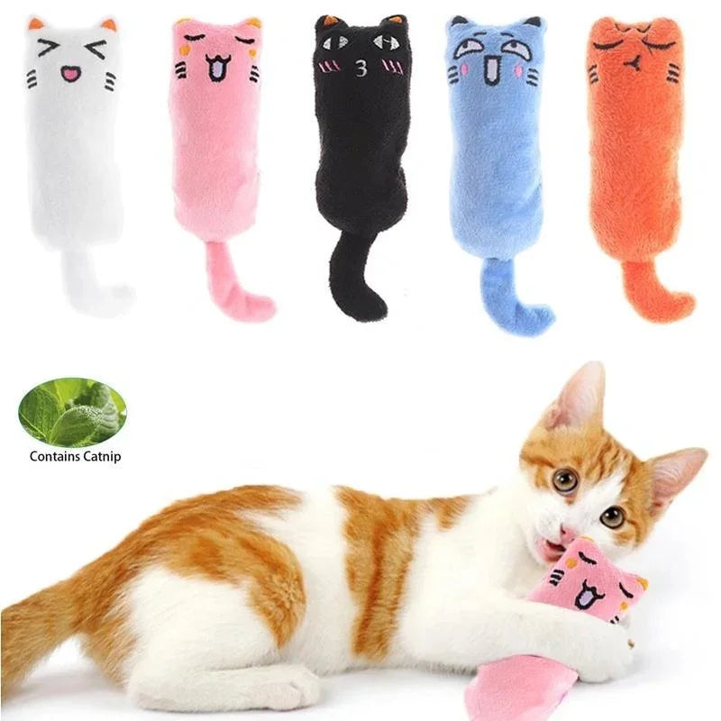 Interactive Catnip Plush Toy for Cats & Kittens – Crinkle Rustle Sound & Teeth Grinding Pillows