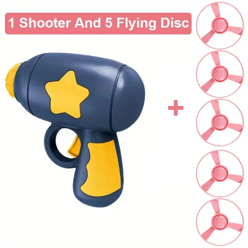 Flying Disc Shooting Gun Toy for Cats and