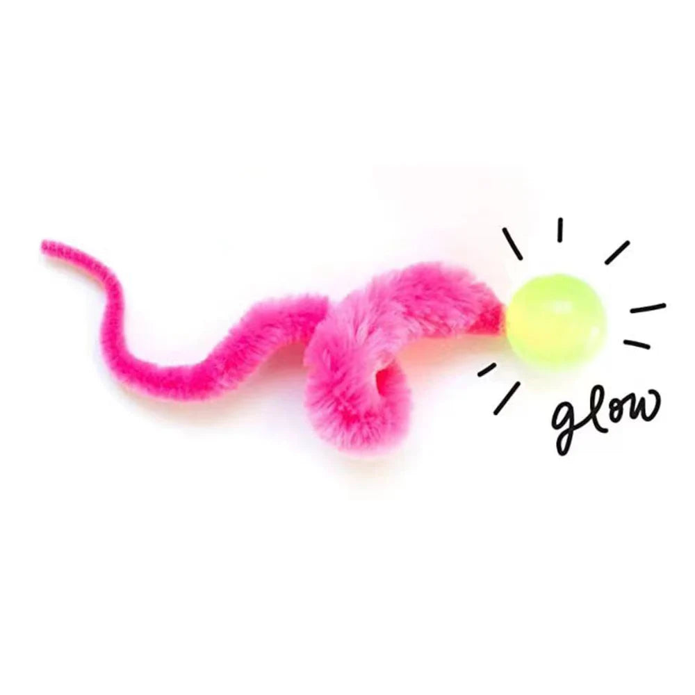Interactive cat toy - colorful glove ball with elastic band for training and entertaining house