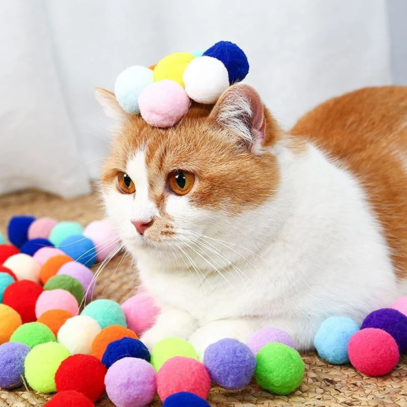 Interactive Cat Toy Launcher Gun with 100pcs Soft Plush Balls – Creative Training & Exercise Toy for Kittens