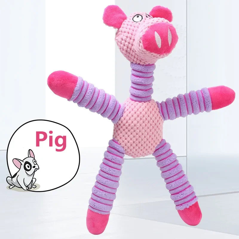 Soft Plush Pet Toy for Dogs & Puppies | Interactive Squeaky Toy for Dental Health & Exercise
