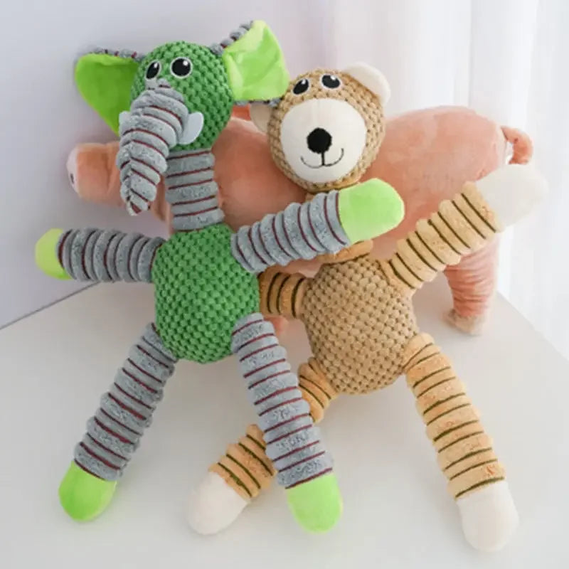 Soft Plush Pet Toy for Dogs & Puppies | Interactive Squeaky Toy for Dental Health & Exercise