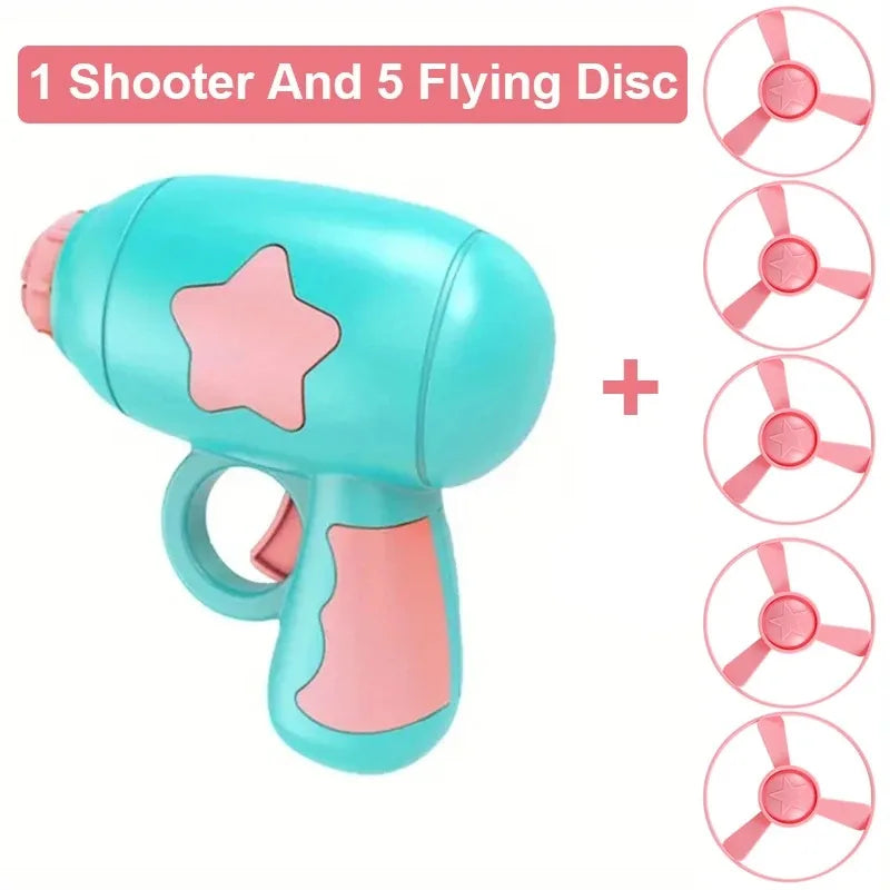 Flying Disc Shooting Gun Toy for Cats and