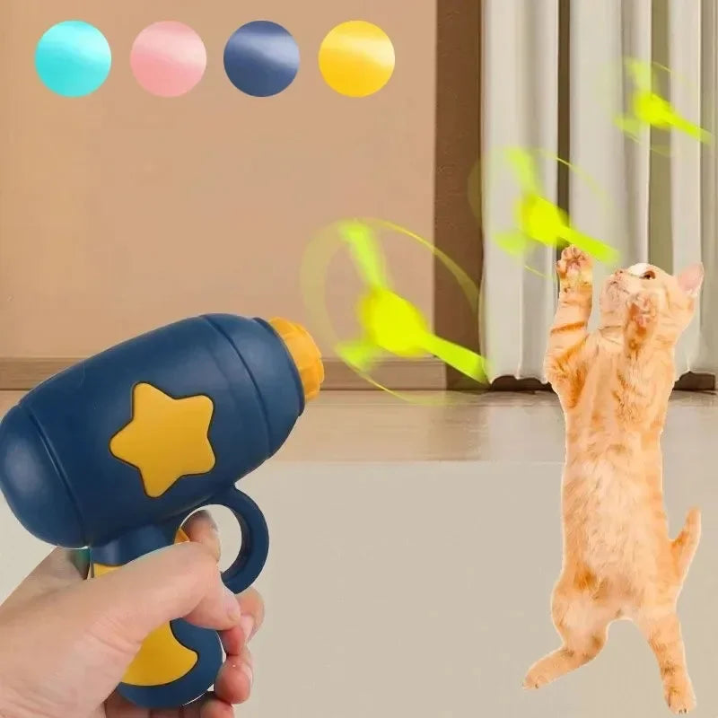 Flying Disc Shooting Gun Toy for Cats and