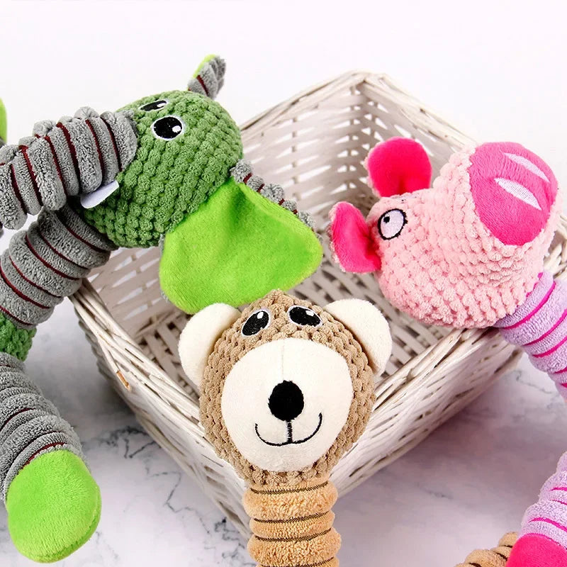 Soft Plush Pet Toy for Dogs & Puppies | Interactive Squeaky Toy for Dental Health & Exercise