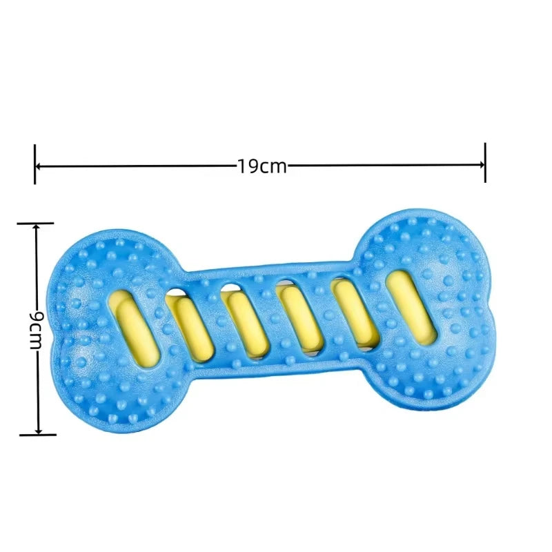 Indestructible Dog Chew Toy – Interactive Rubber Bone with Squeaker for Puppies & Large Dogs