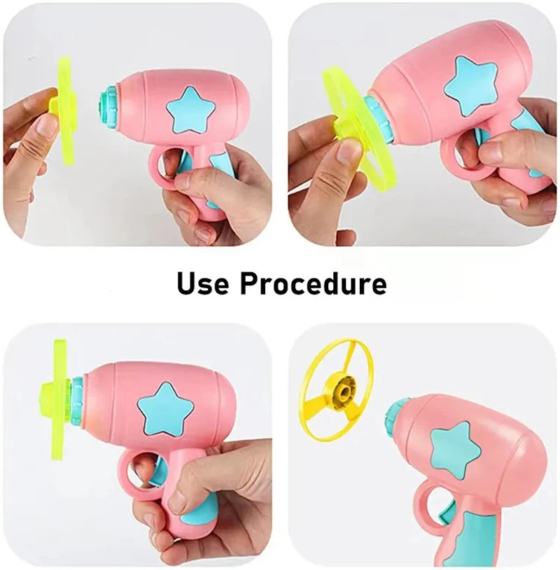Flying Disc Shooting Gun Toy for Cats and