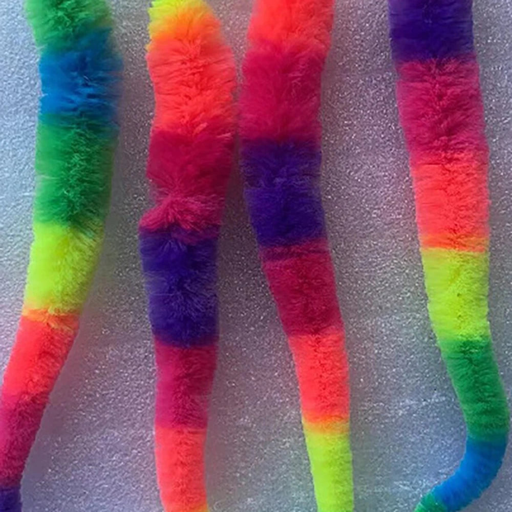 Interactive cat toy - colorful glove ball with elastic band for training and entertaining house
