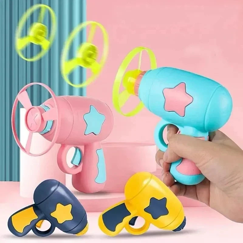 Flying Disc Shooting Gun Toy for Cats and